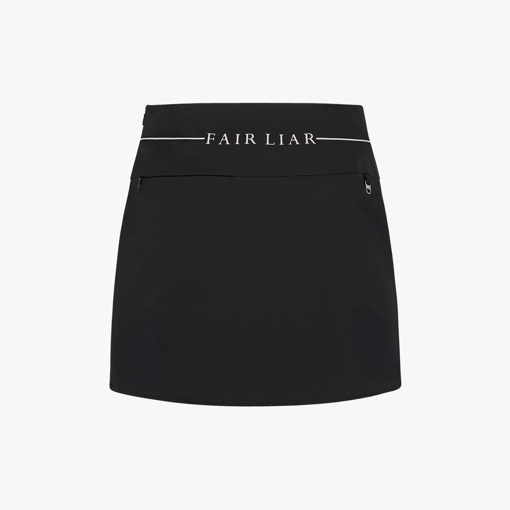 FAIRLIAR GOLF Slit Slim Fit Skirt (Black)