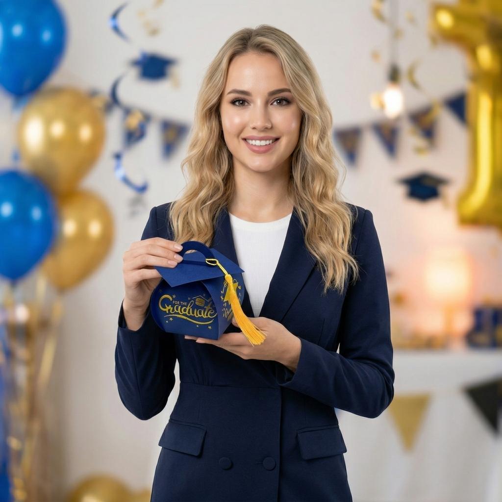 Graduation Doctoral Cap Box Surprise Candy Packaging Bags & Gift Storage Bags For Graduation Party