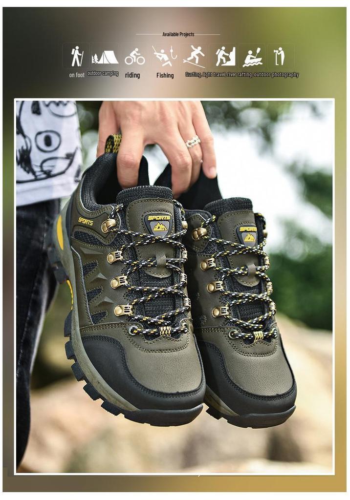 2026 Fall/Winter Cross-Border Plus Size Low-Top Men's Non-Slip, Wear-Resistant Hiking & Trail Running Shoes