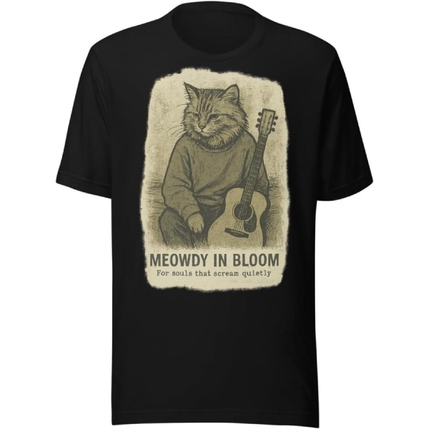 

Funny Rockstar Cat and Guitar T-Shirt – 90s Grunge Vintage Music Cat Graphic Tee for Men Women XXXXXL різнокольоровий