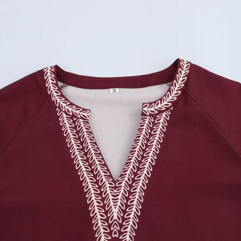 Kaslead New Arrival Women's Fashion Style Fashion Minimalist Loose V Neck Positioning Print Long Sleeves Shirt