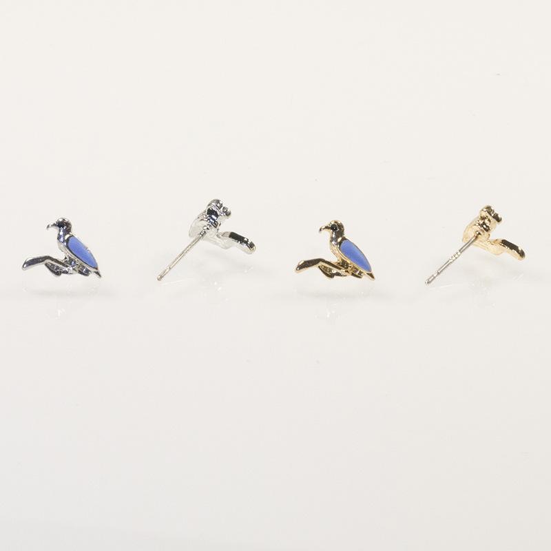 Silbernadel Koreanische Version von Internet-Berühmtheiten Knaller Perlenvogel Ohrstecker Kombinationsset Diamant Erdbeer-Ohrstecker Dreiteiliges Set