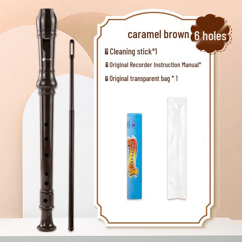 Swan ABS German Soprano Recorder for Students, 6/8-Hole, White Flute