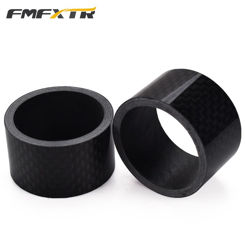Mountain Bike Carbon Fiber Fork and Headset Spacers Set (28.6mm, 3K Finish)