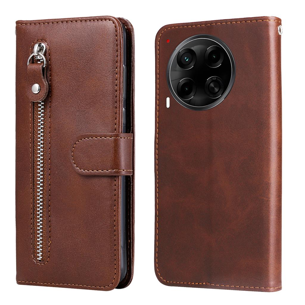 For TECNO Camon 30S Pro 4G/Camon 30S 4G Case Zipper Wallet Calf Texture PU Leather Phone Cover
