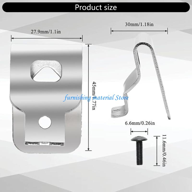 Y5GD 10Pcs Nonrust Steel Tool Clip Suitable with 20V Largest Drill Driver Power Tool Belt Holders Waist Clip Set