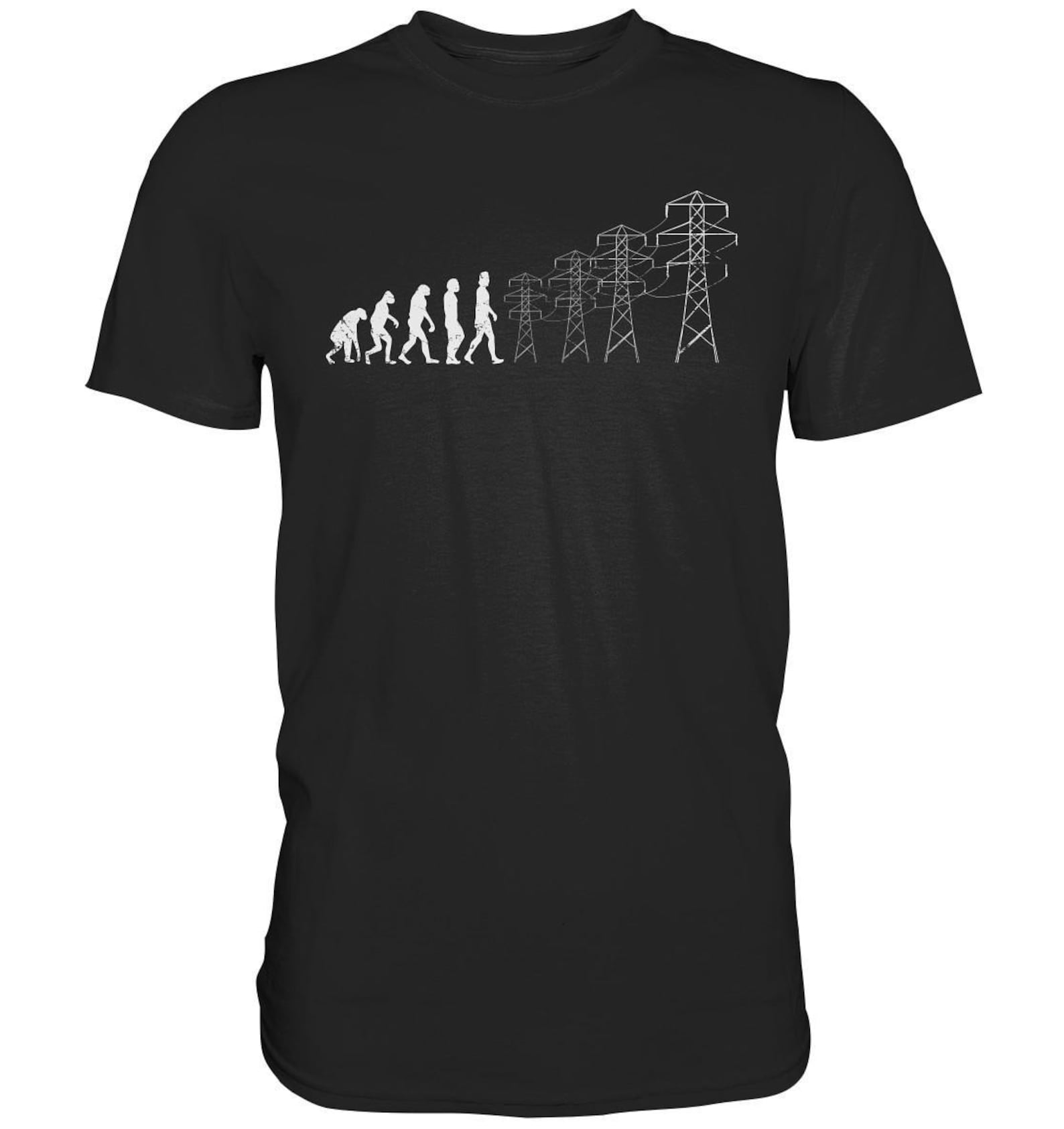Electrician T-Shirt Electronics Engineer Evolution Craftsman Father s Day Gift - Premium Shirt S