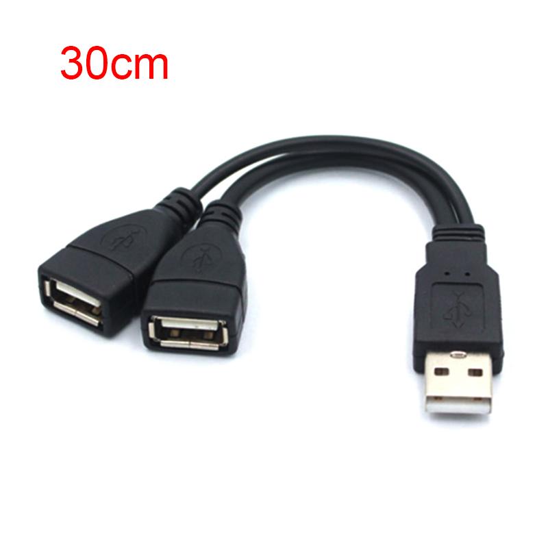 USB 2.0 Extension Cable A 1 Female to 2 Dual USB Male Data Hub Power Adapter Y Splitter USB Charging Power Adapter Cables Cord