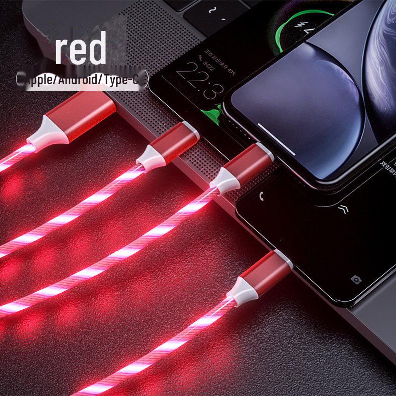 Colorful Luminous Fast Charging Cable - Compatible with Apple, Android, Huawei
