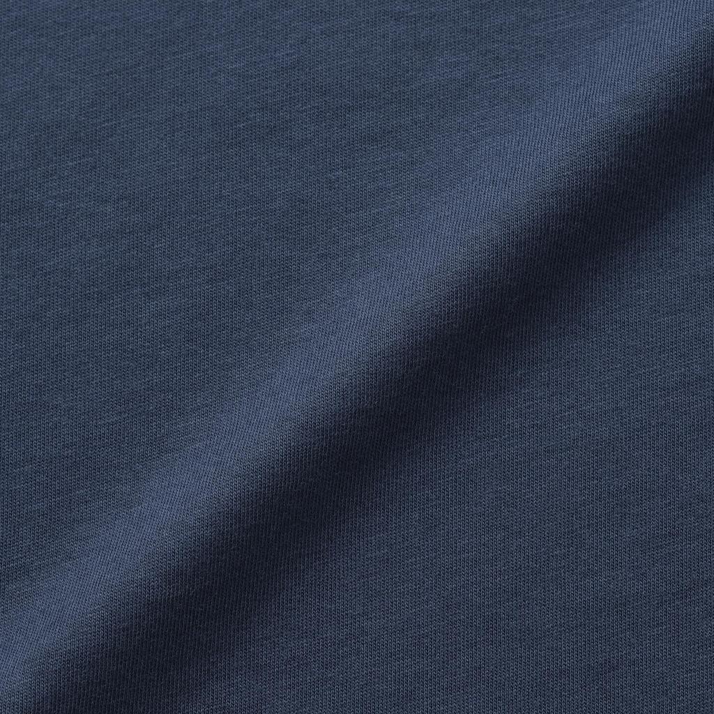 MUJI Cotton Jersey Knit Crew Neck Long Sleeve Solid Size 150 Kids' T-Shirt, Color, Unisex, Navy, (CB1PYA6S)