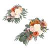 2pcs Artificial Wedding Arch Flowers Lifelike Wedding Welcome Signs Floral Decoration Fadeless
