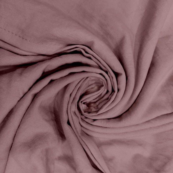 Duvet Cover Set In Washed Microfiber 260x240 Cm BOHEME Old Rose, by Soleil d'Ocre