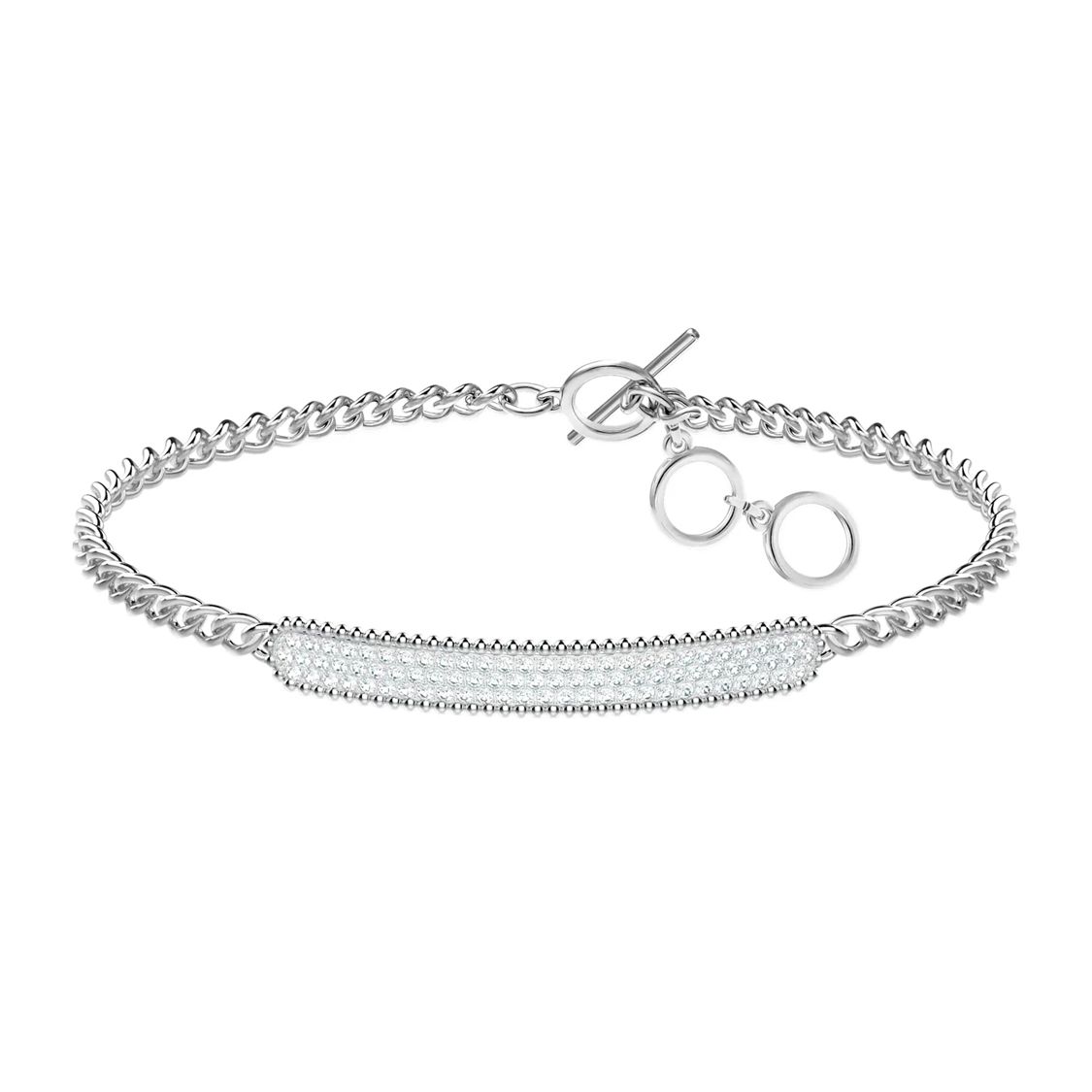 Swarovski Locket Series Silver Pendant Chain Bracelet Women bracelets 5528194 White