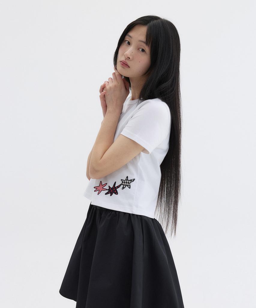 Ohesio Star Patchy T-Shirt, White