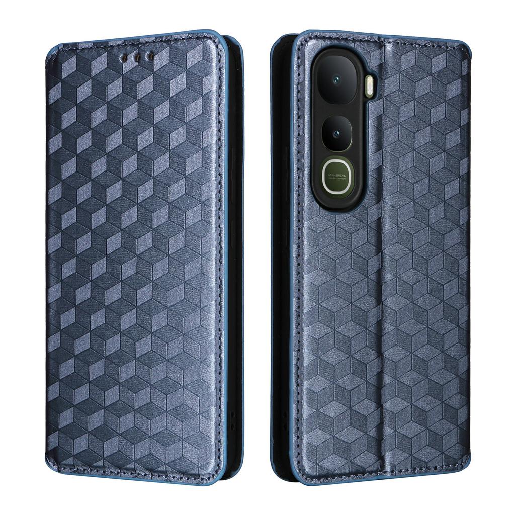 For Vivo Y400 5G/4G Case Wallet Rhombus Imprinted Leather Phone Cover