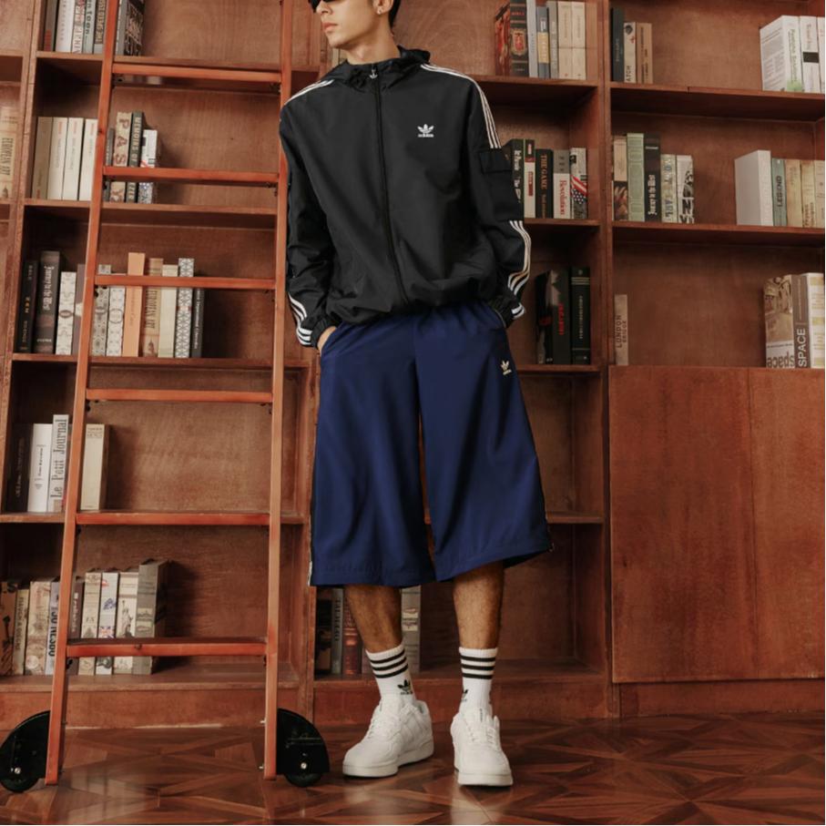 Adidas Originals Stag Track Casual Minimalist Versatile Hooded Jacket Unisex Jackets Black KB1945