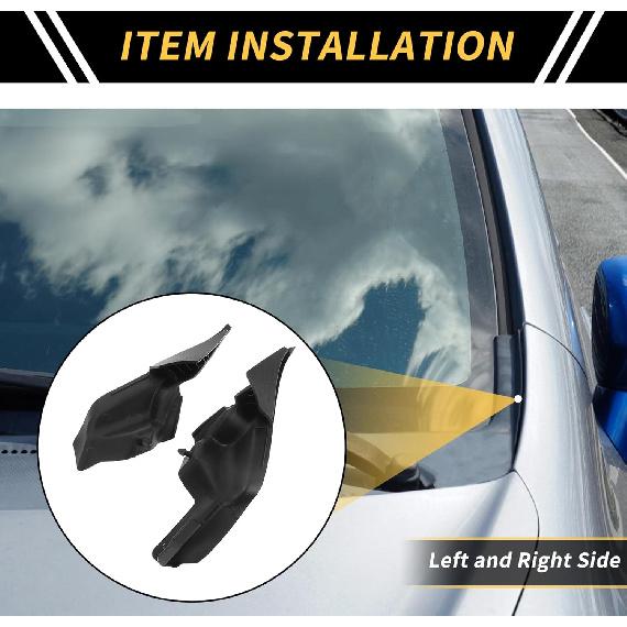 1 Pair Front Windshield Wiper Cowl Cover for Toyota Tundra 2014-2021 Driver Passenger Side Windshield Cowl Plate Extension Cover Trim No.538670C040