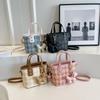 Style Small Pu Water Bucket Handbag With Stitch Detailing For Work And Casual