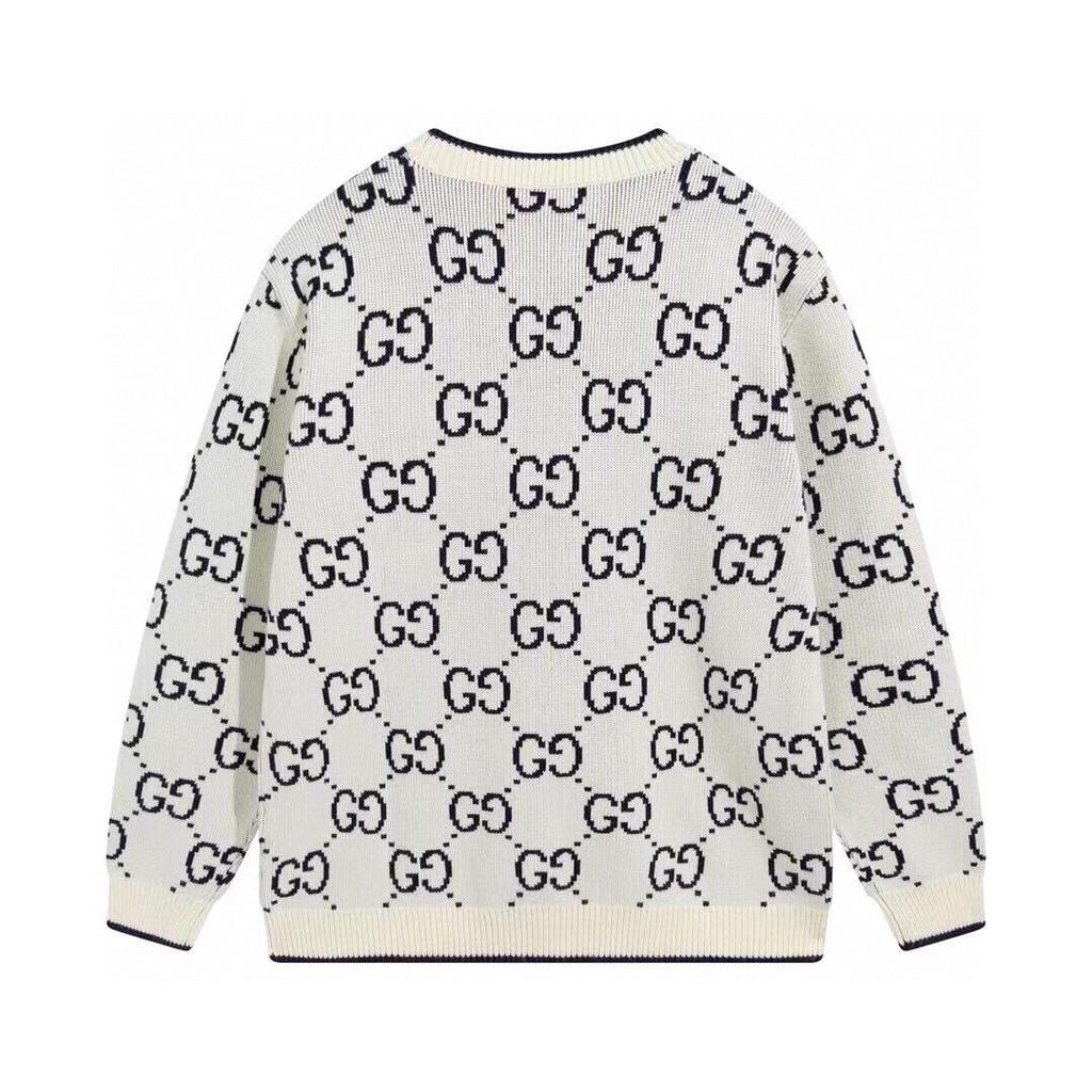 Unisex Light Luxury G-Print Round Neck Pullover Sweater