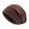 Spring Autumn And Early Winter Cotton Solid Color Wheat Spike Pattern  Double Layer Skullies &Beanies