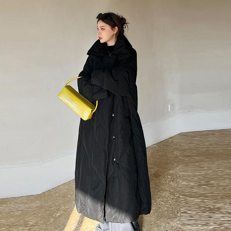 Winter Large Size Warm Long Puffer Jacket Women Oversized Loose Thickened Cotton Coat