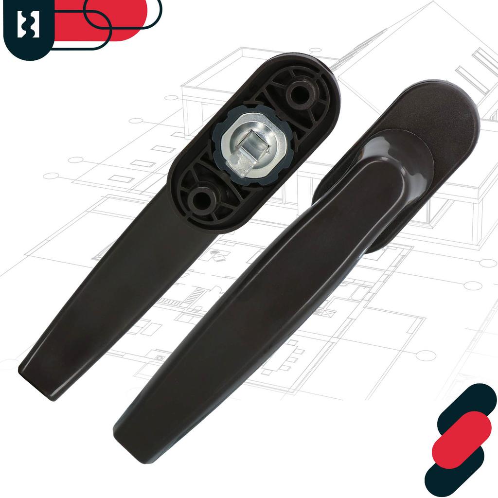 Window Handle for Balcony Doors Brown Spindle 35 MM
