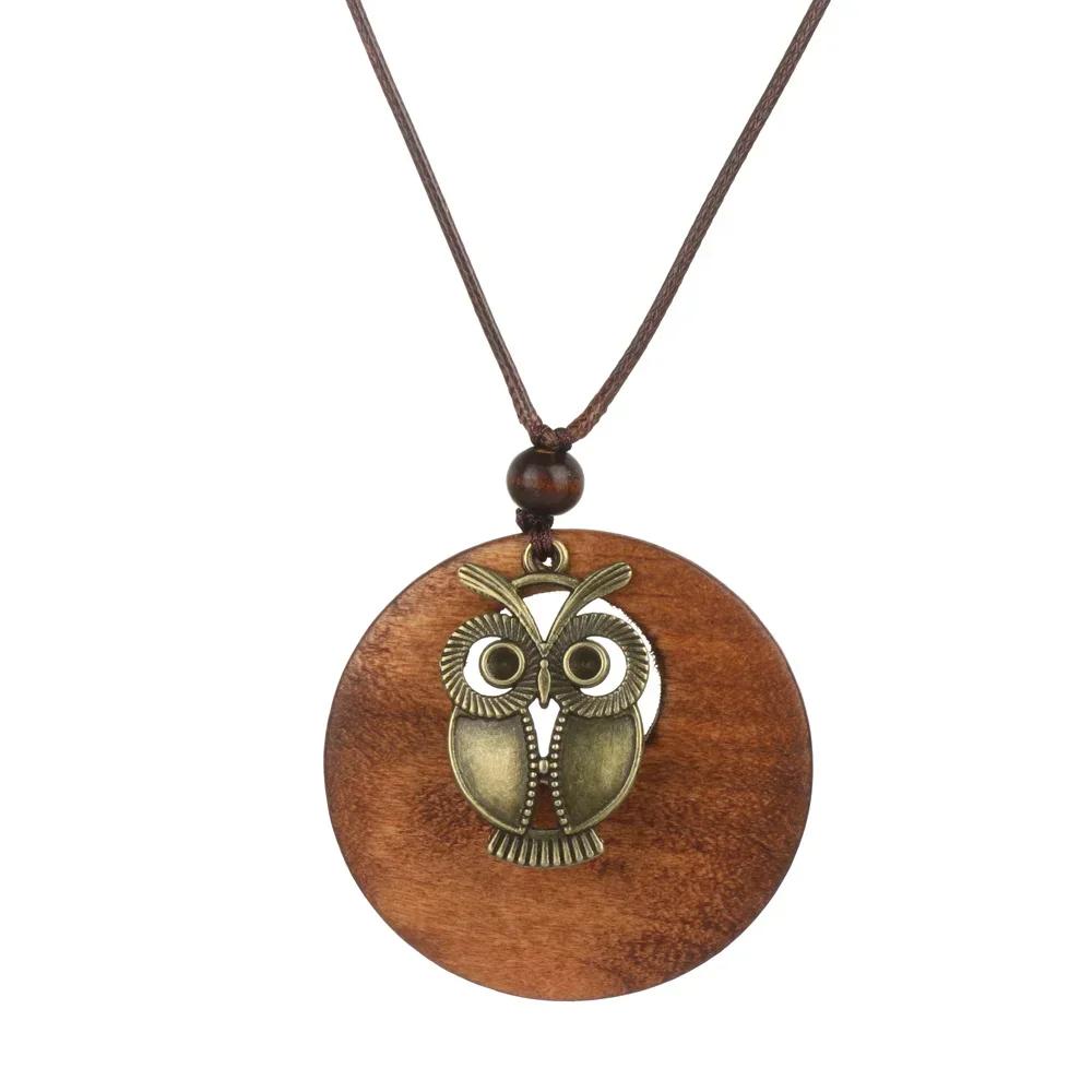 Handmade Nepal Buddhist Mala Bead Pendant Necklace Ethnic Wooden Bead Long Jewelry Gifts For Women