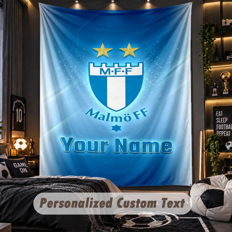 TapestryMalmö FF Custom Name Text Personalized Wall Hanging Tapestry Home Wall Decor
