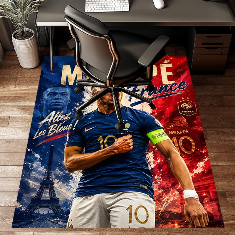 1pc Mbappe6 Design Printed Area Rug Carpet for Bedroom Living Room Home Decor Rugs Mat Non Slip Mat Rug for Bedside