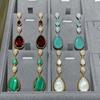 Musla Design Hot Sale Vintage Earrings for Women Gift Luxury Jewelry Fashion Water Drop Eardrop Pure 925 Sliver Party Ear Stud