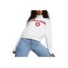 Puma Solid Color Print Letter Logo Hoodie Long Sleeve Sweatshirt Women Tops White 539271-02