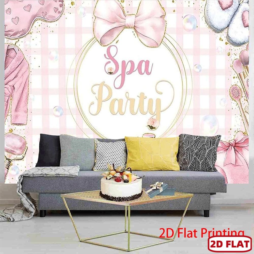 Girl's birthday, wedding and graduation background, suitable for baptism, first communion, spa-themed party decoration