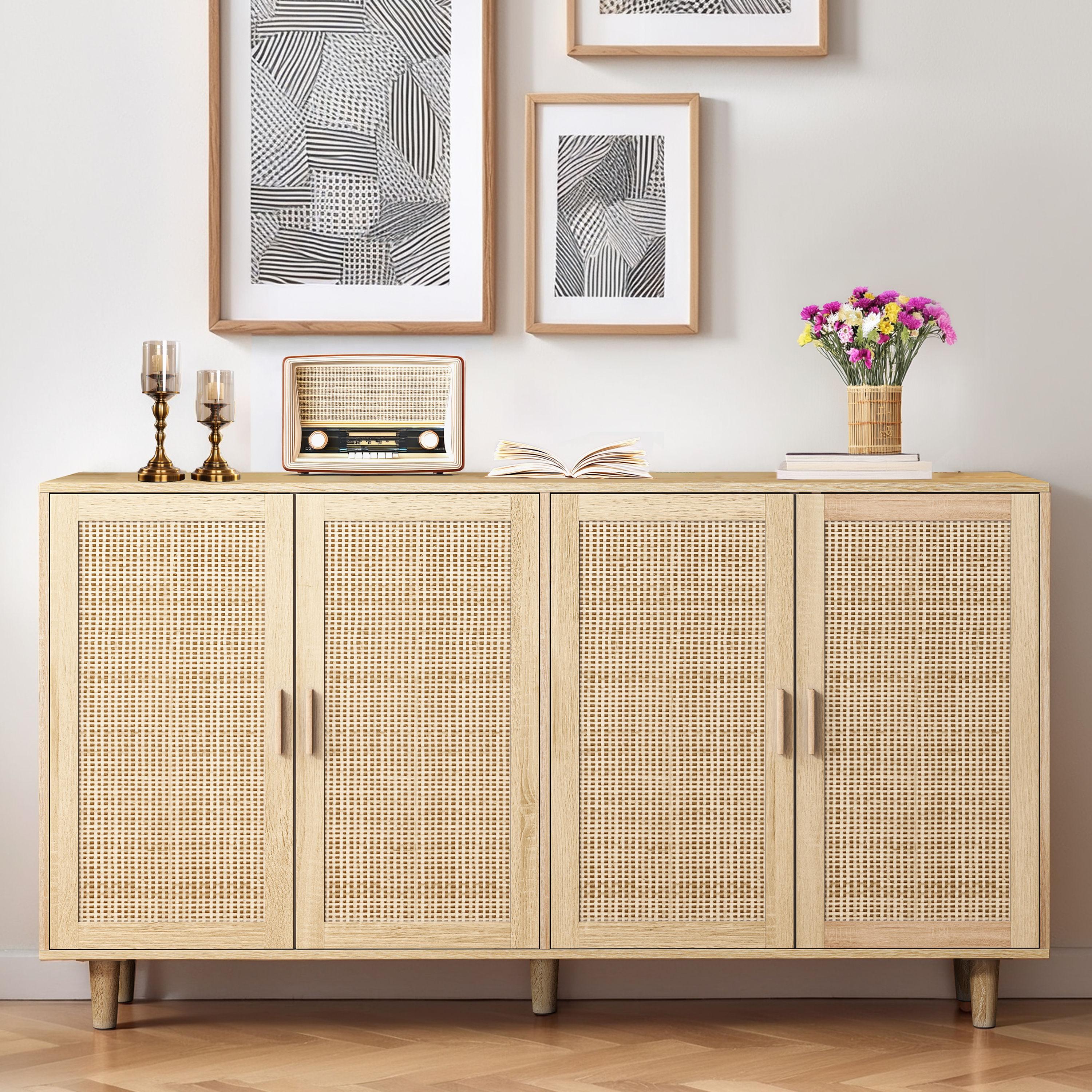 158CM Elegant and Functional 4-Door Rattan