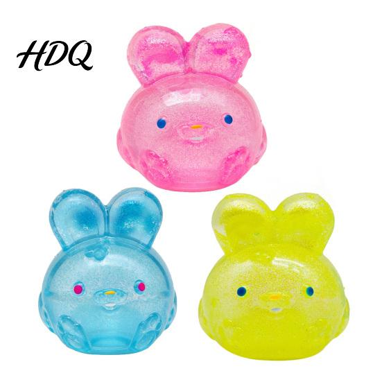 Decompression Toy for Adults Bunny Jelly Squeeze Toy Portable Soft TPR Stress