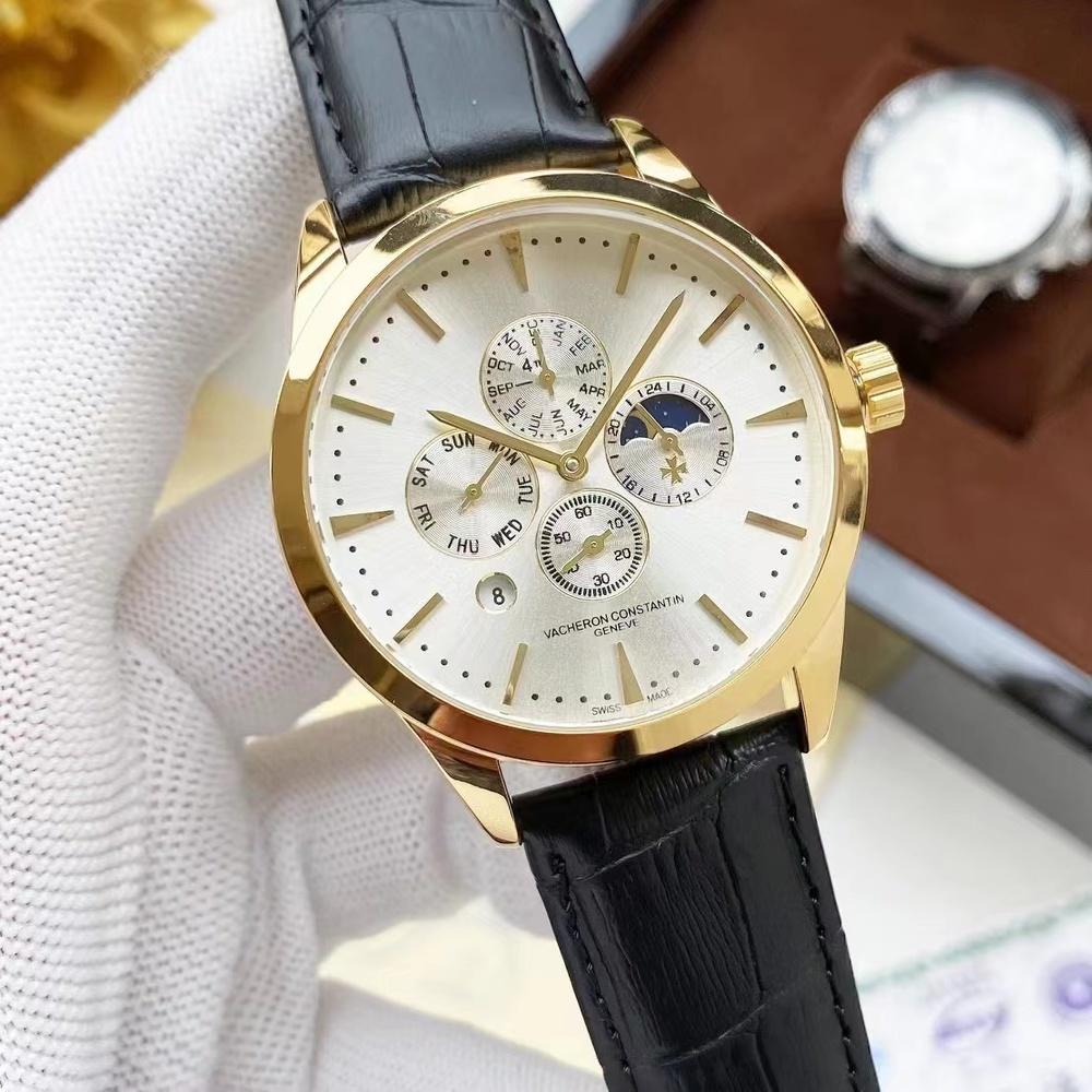 Business Casual Men's Automatic Stainless Steel Mechanical Watch Leather Strap