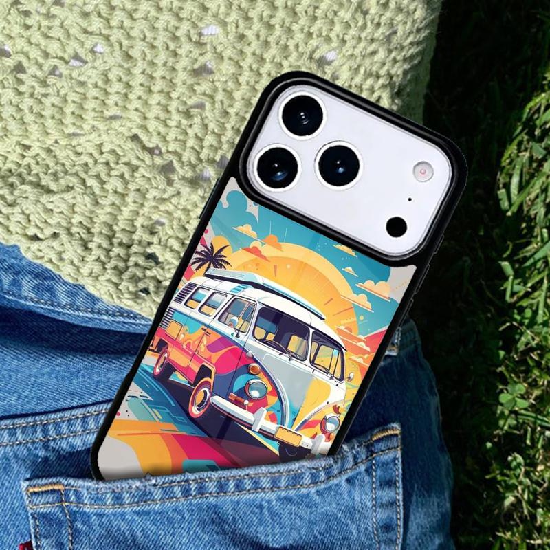 Combi Van Surf Phone Case Cover for IPhone 11 12 13 14 15 16e 17 Pro Max Coque for IPhone 17 Air