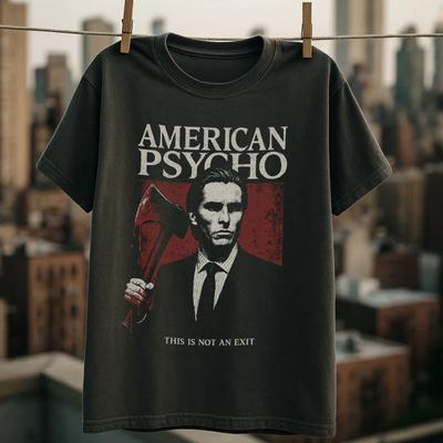 T-shirt American Psycho Patrick Bateman Film Horror Tee Halloween Unisex