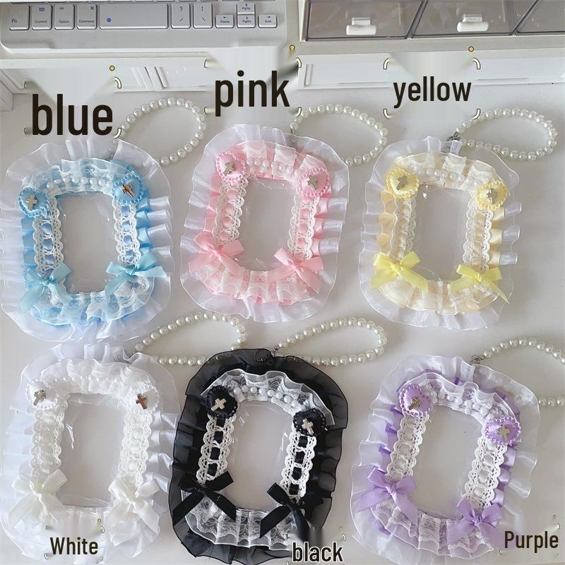 

Держатель для карточек с балетным кружевом и бантом: Милый рукав для значков ита-бэга