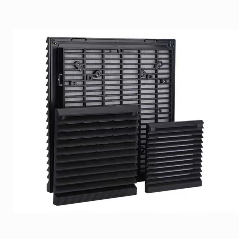 Black Vent Grille Waterproof Louver Vent Air Ventilation System Fan Grille Electric Cabinet