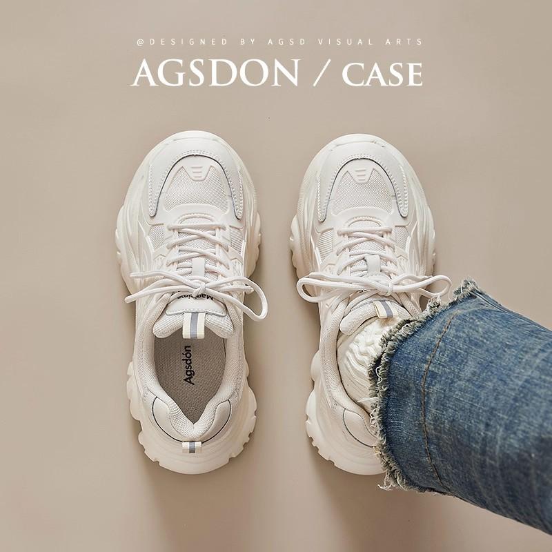 Platform Dad Shoes New Autumn and Winter Little White Sports Shoes Lightweight Casual Shoes Velvet Cotton Shoes