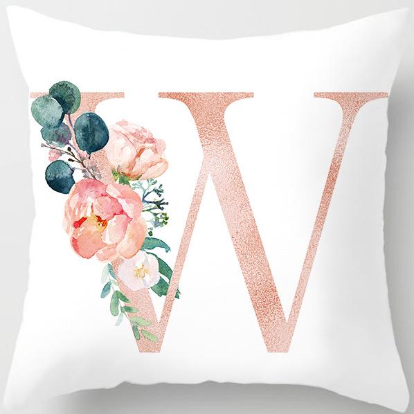 New Fashion 26 English Letter Pattern Cushion Cover Home Fabric Sofa Modern Style Pillow Cover