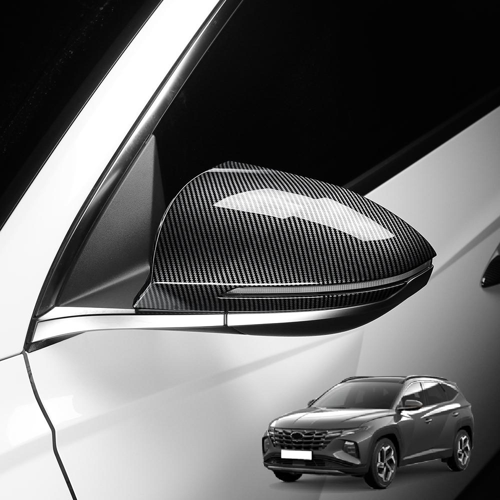 For Hyundai Tucson NX4 2026-2026 Exterior Side Door Rearview Mirror Trim Carbon Fiber Pattern Car Side RearView Mirror Cover