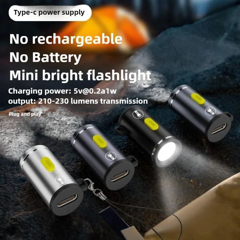 Compact Type C Power Flashlight Mini Portable LED Light Small LED Torches for Outdoor Lighting Cycling Camping and Hiking