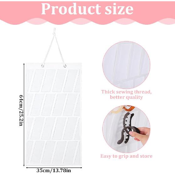 Claw Clip Organizer, 5 Tier Hanging Hair Clip Organizer, Hair Clips Holder for Wall, Door, Closet(NO ACCESSORIES INCLUDED)