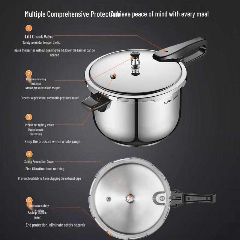 Supor 304 Stainless Steel Pressure Cooker