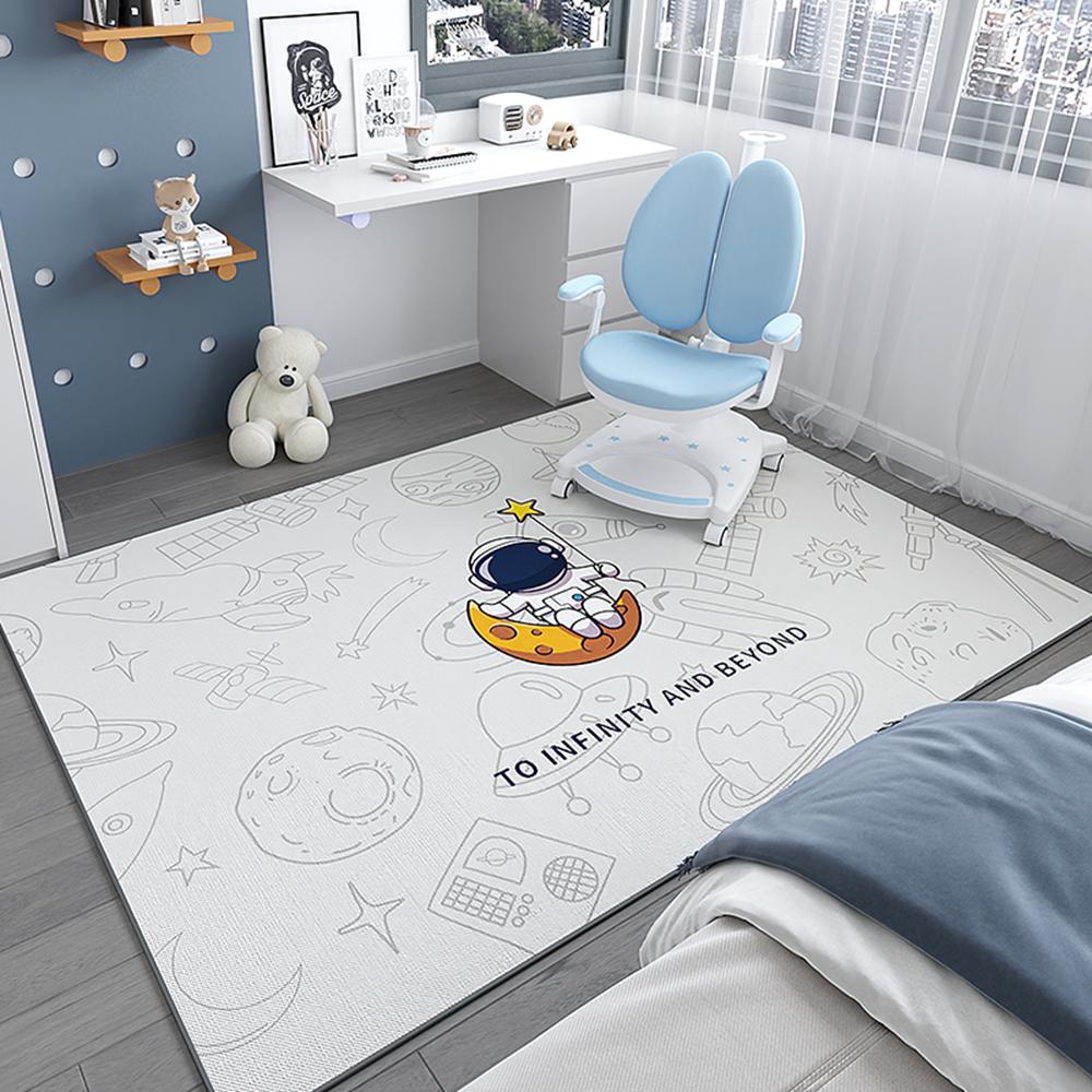 Fresh and Clean Children's Reading Area Carpet Study Desk Computer Chair Anti-Slip Floor Mat Home Decoration