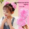 Girls' Flower Hair Tie - Cute Princess Bun Headdress for Performances