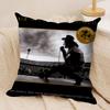 Rock U-U2 Band Music Cushion Cover Silky Short Plush Invisible Zipper Dustproof Sofa Pillow Case For Home Decor