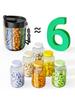 7 Grids Large Pill Cup Bottle Organizer Supplement Organizer for Holding 7 Various Vitamins Travel Pill Case Box Straw Container
