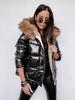 European and American winter hooded loose medium and long cotton clothes solid color fashionable warm zipper cotton clothes
